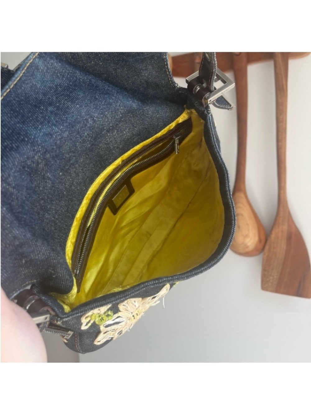 Fendi Denim Baguette Bag - Picture 6 of 12